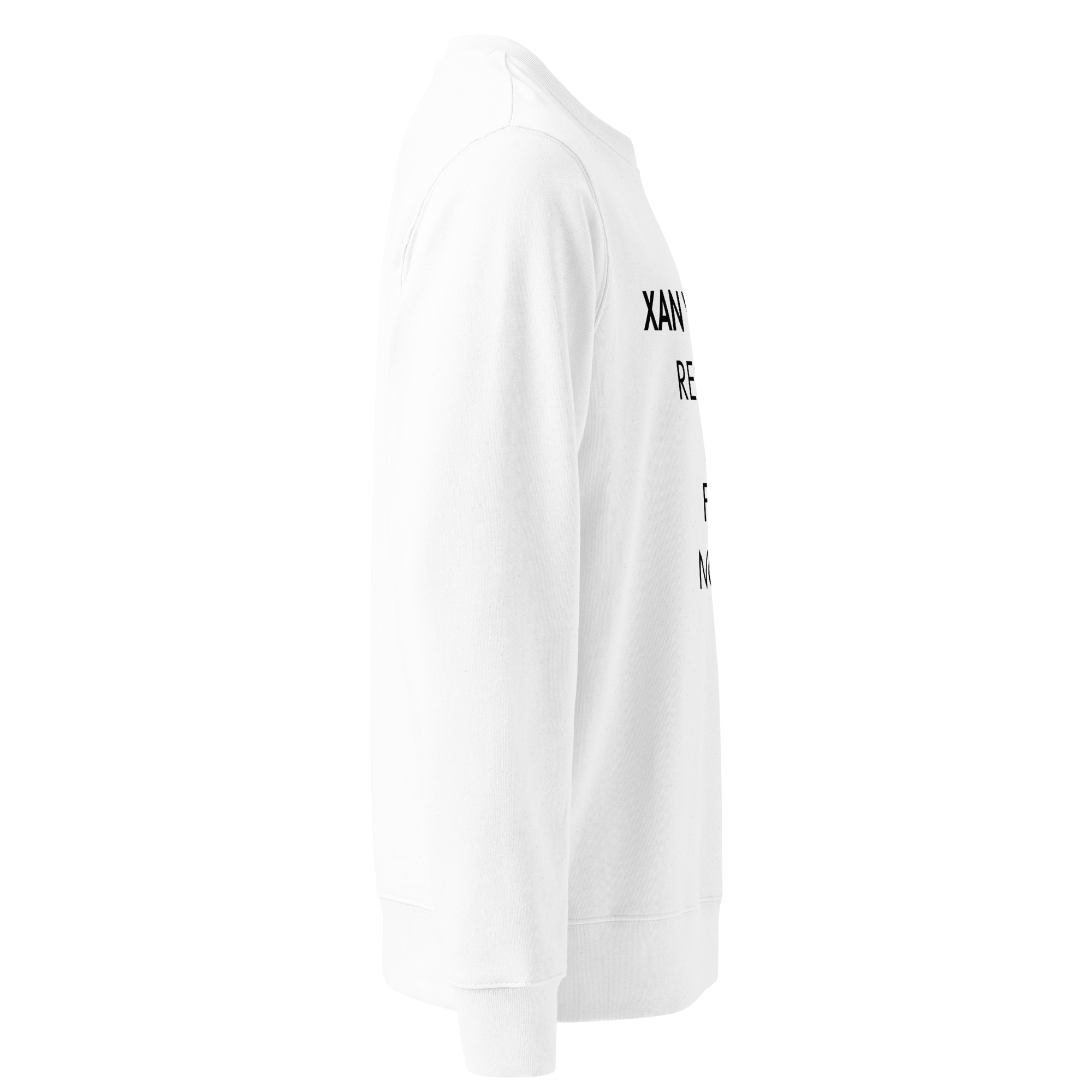 Xan Yves Zili's "Respect All Fear None" Essential Eco sweatshirt