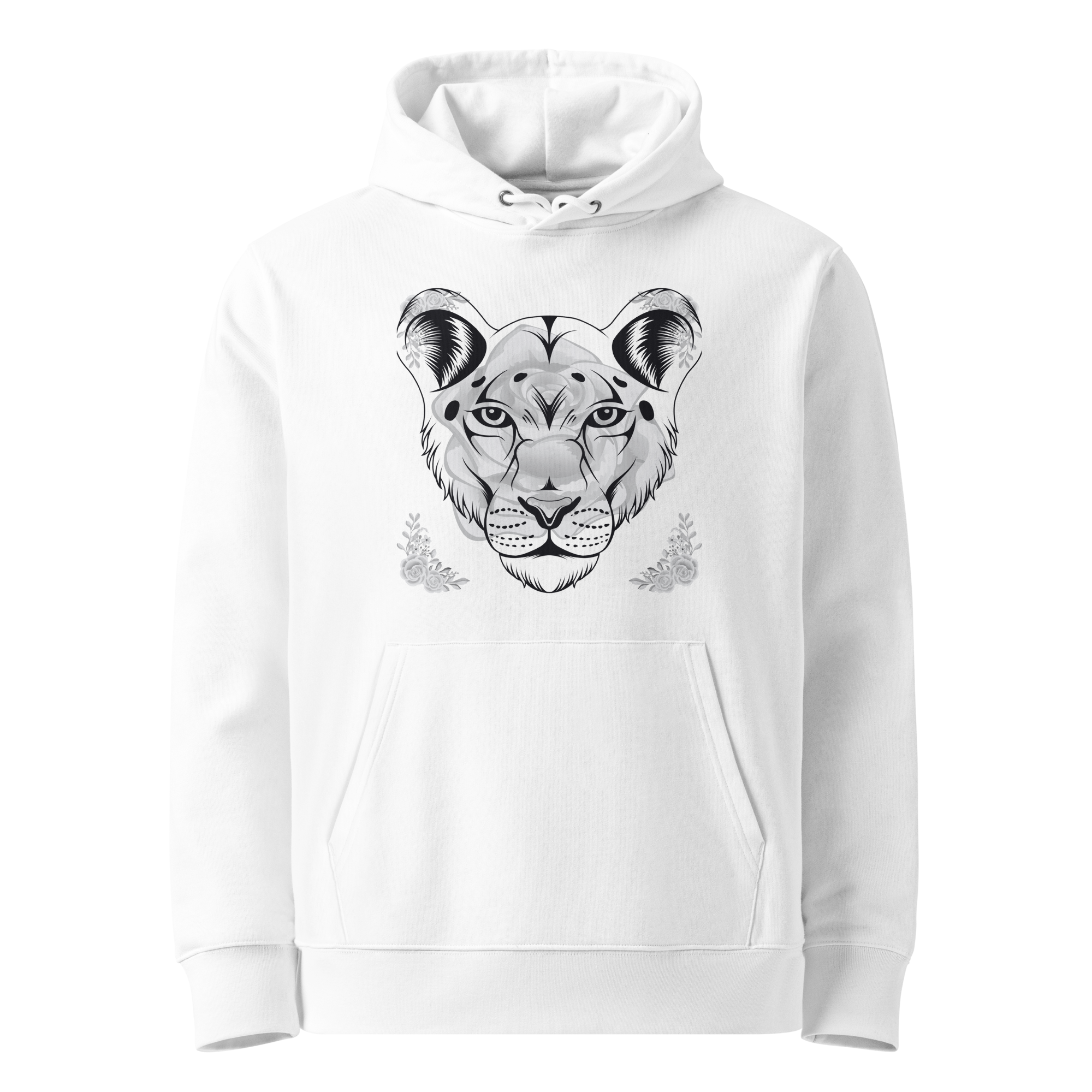 Xan Yves Zili's "Lioness Elegance" Essential Eco Hoodie
