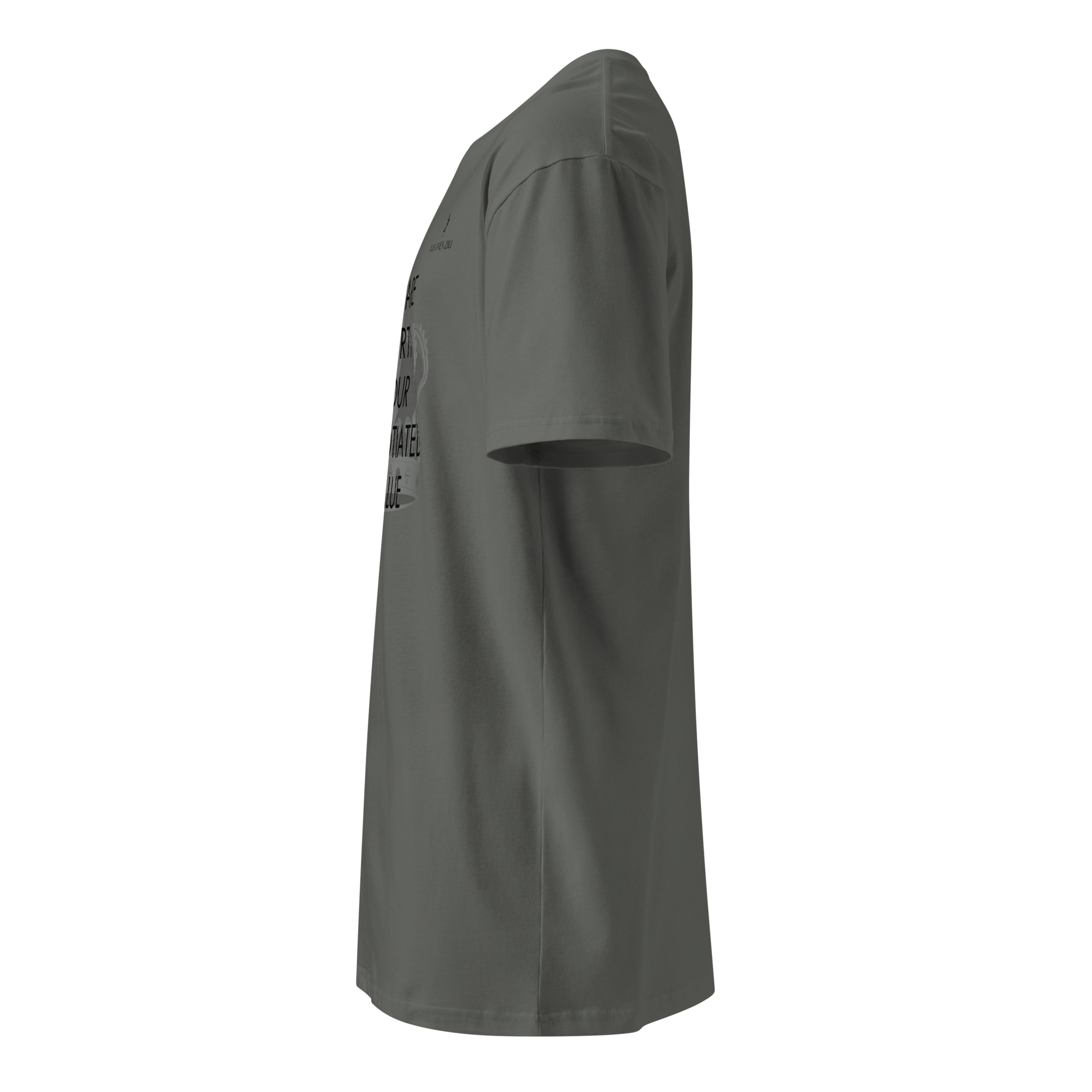 Xan Yves Zili's "You are worth your negotiated value" Premium cotton t-shirt