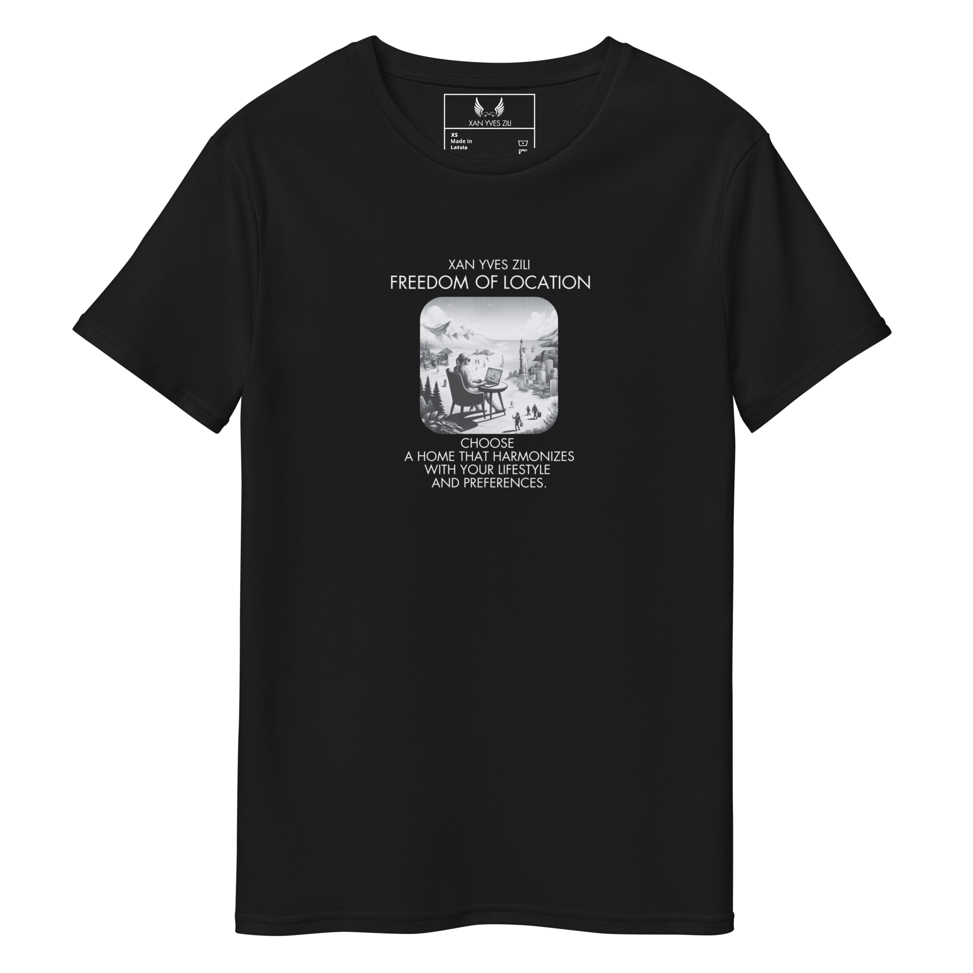 XAN YVES ZILI'S FREEDOM OF LOCATION - PIMA COTTON PREMIUM T-SHIRT