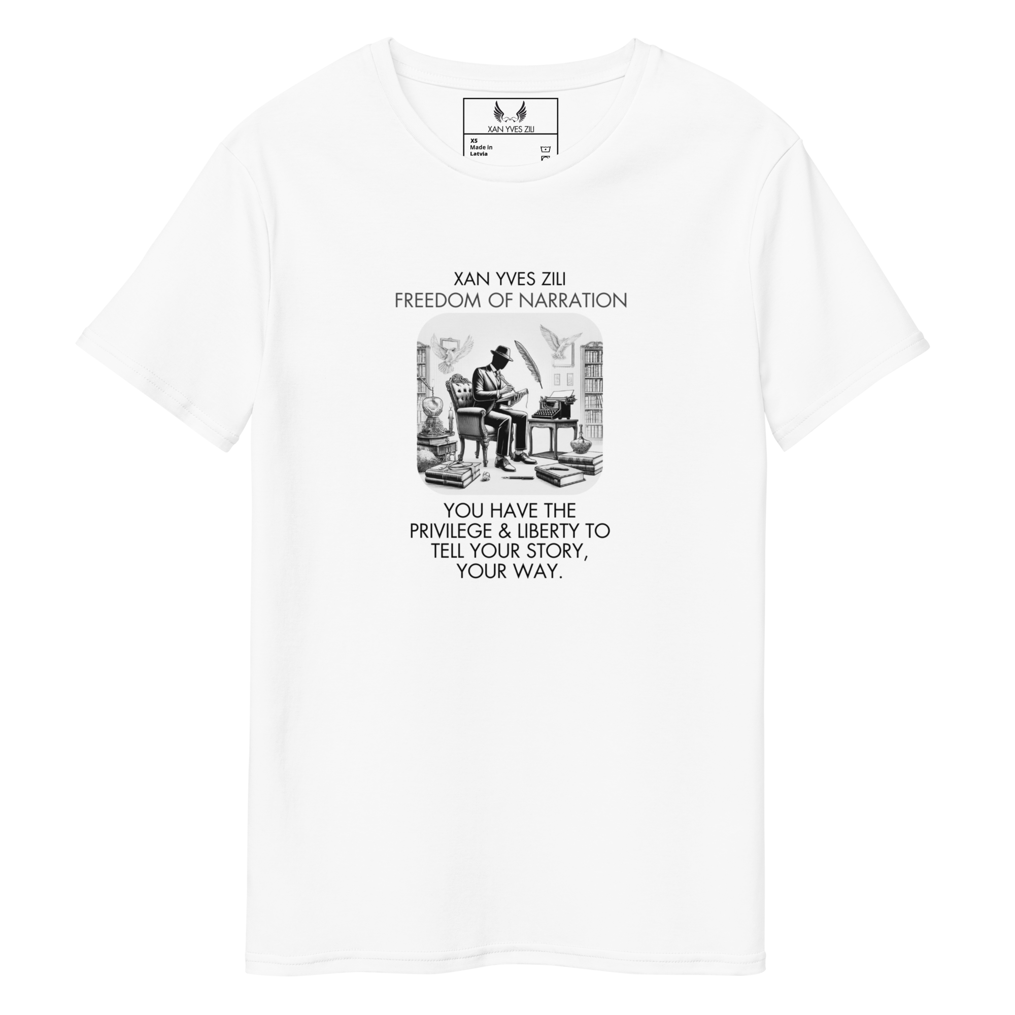 XAN YVES ZILI'S FREEDOM OF NARRATION - PIMA COTTON PREMIUM T-SHIRT