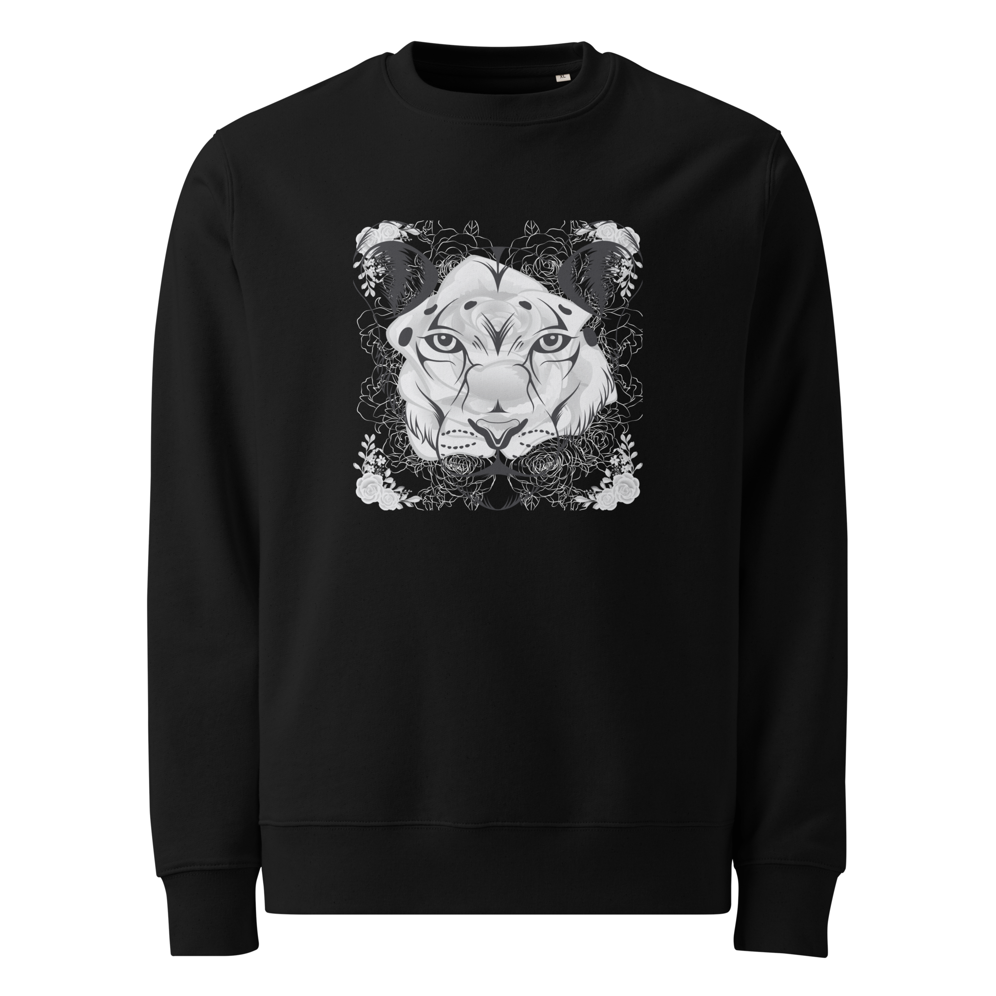 Xan Yves Zili's "Lioness Elegance" Premium Essential Eco Sweatshirt.