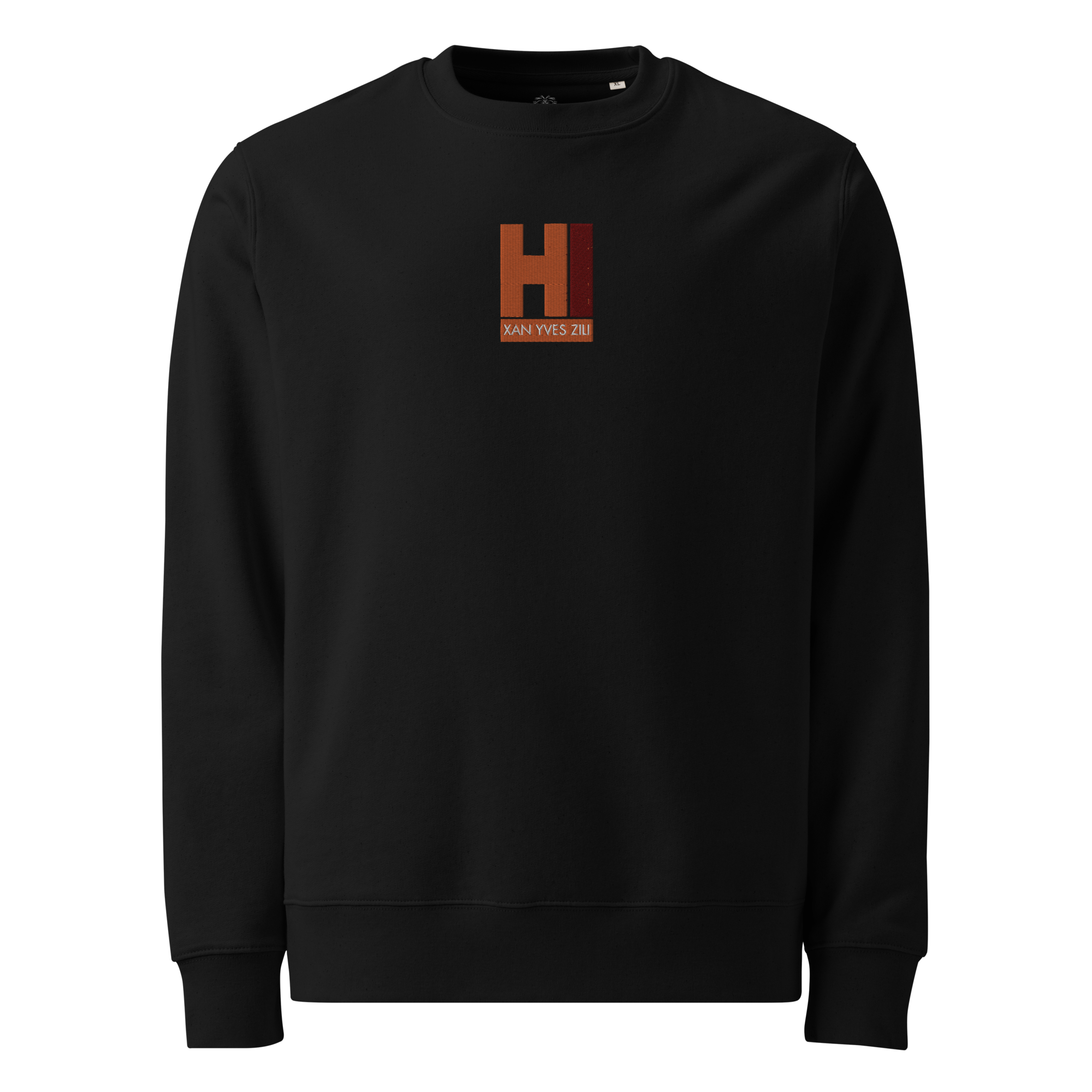 Xan Yves Zili's "HI" Premium Essential Eco Heavyweight Embroidered Sweatshirt