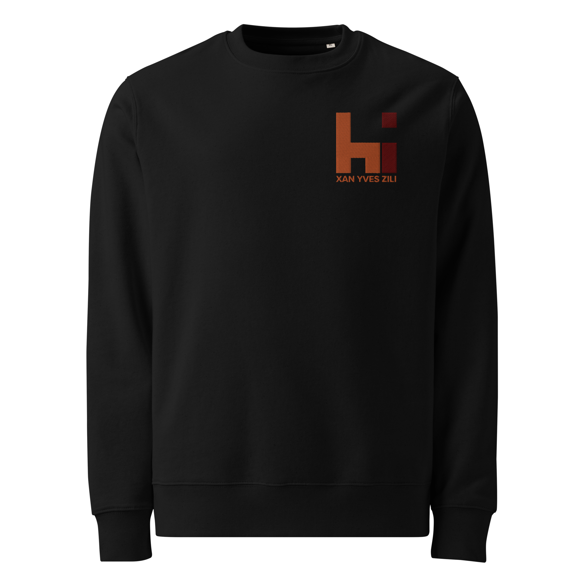 Xan Yves Zili's "HI" Premium Essential Eco Embroidered Heavyweight Sweatshirt