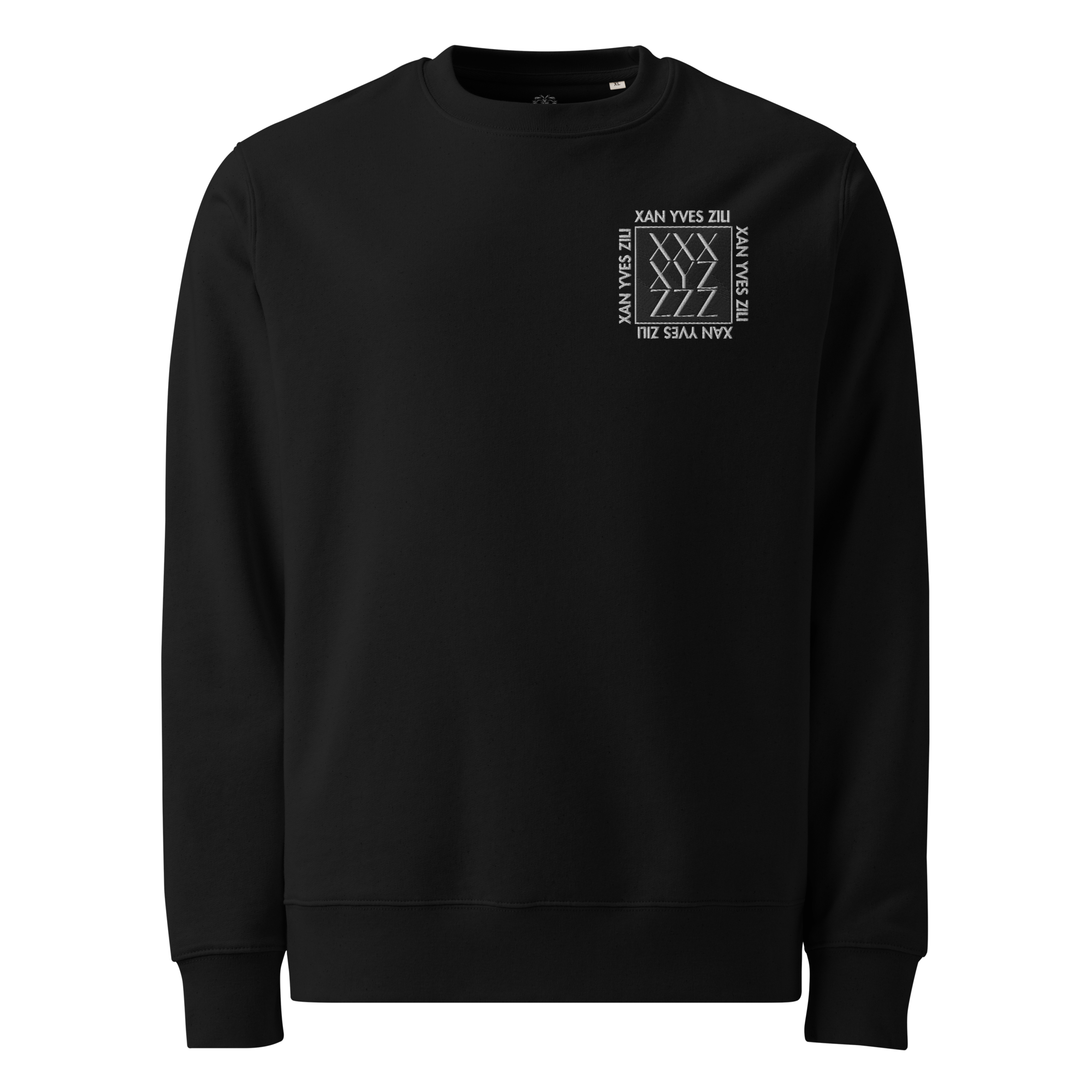 Xan Yves Zili's "The Logo Cube" Premium Essential Eco Embroidered Sweatshirt