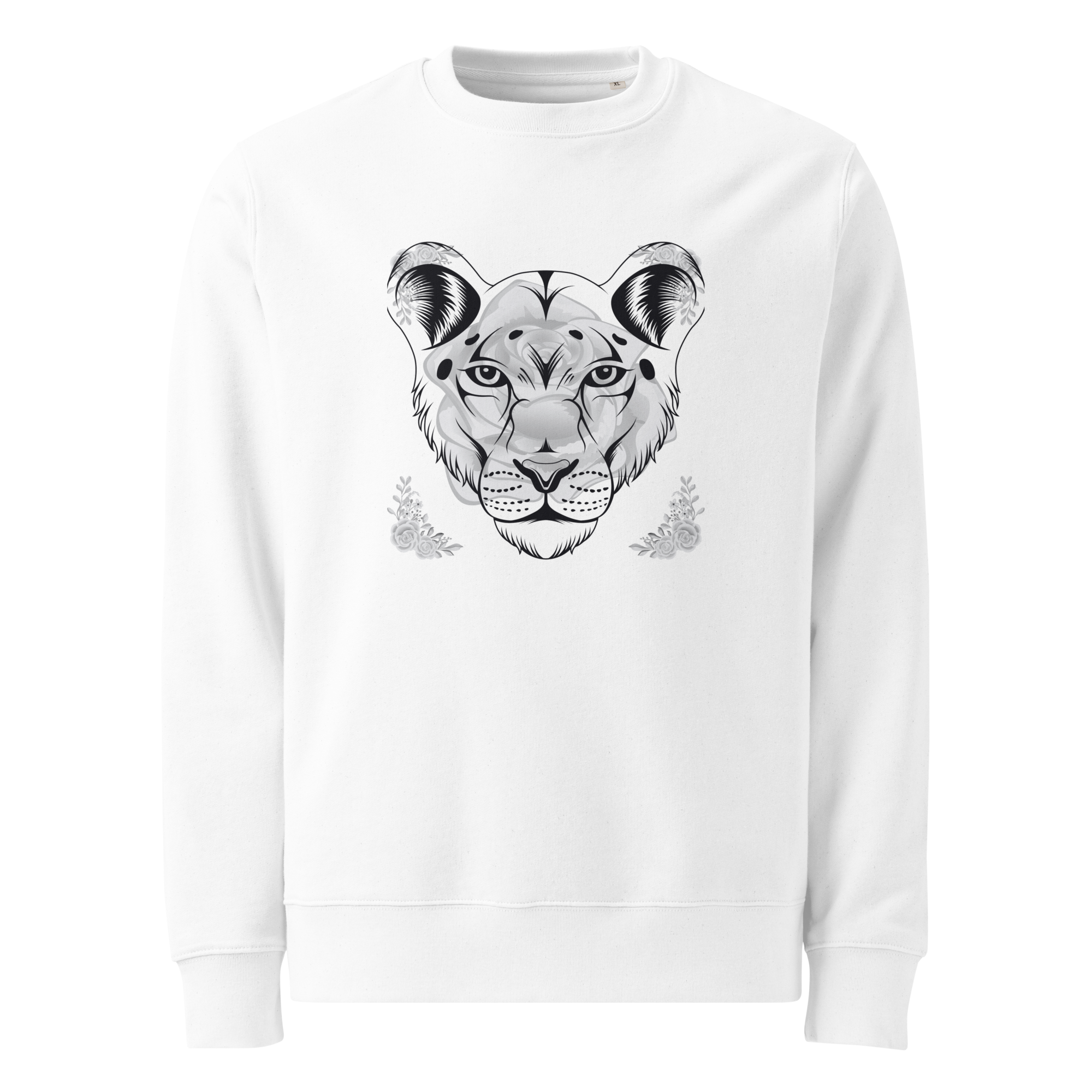 Xan Yves Zili's "Lioness Elegance" Premium Essential Eco Sweatshirt.