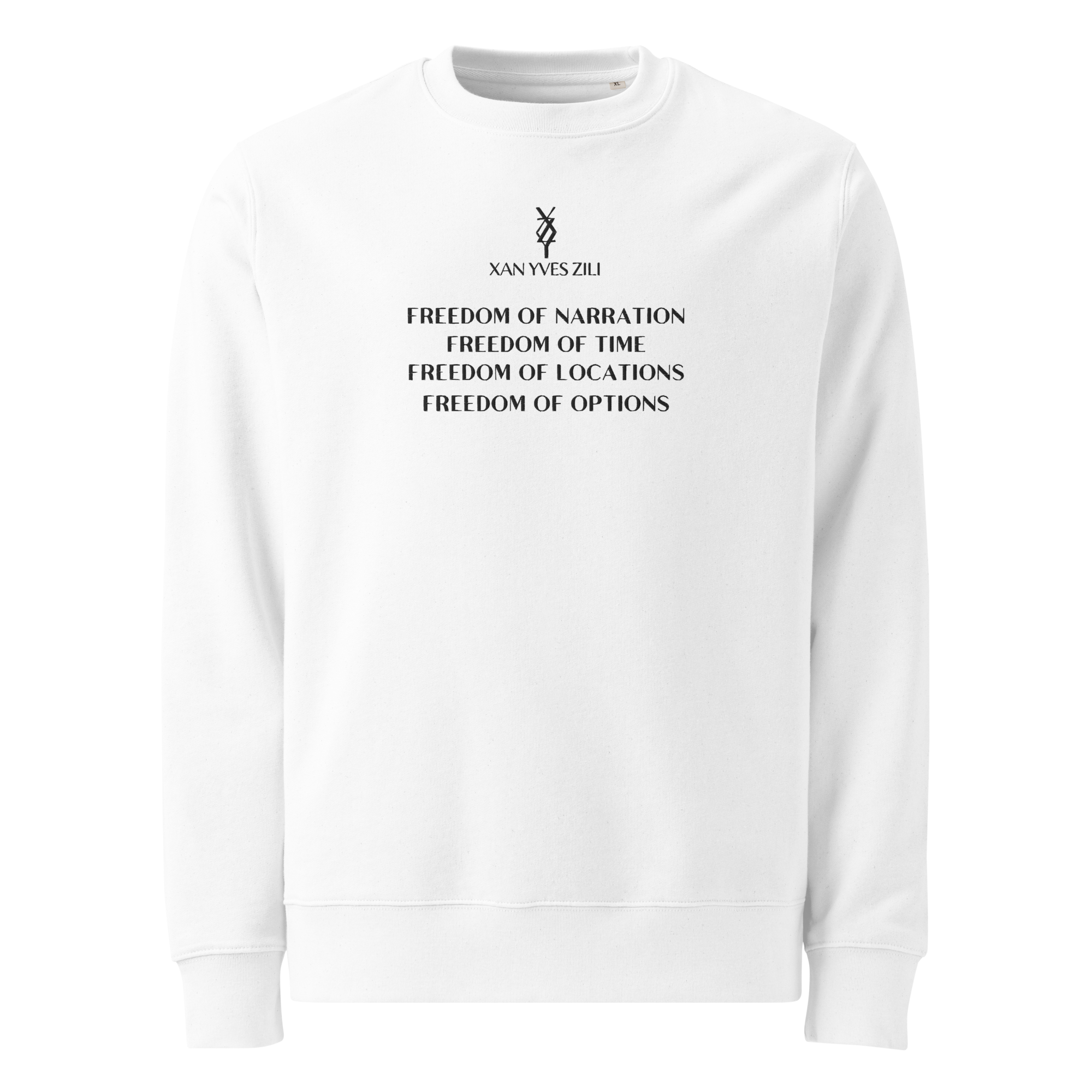 Xan Yves Zili's "The Four Freedoms" Premium Essential Eco Embroidered Sweatshirt