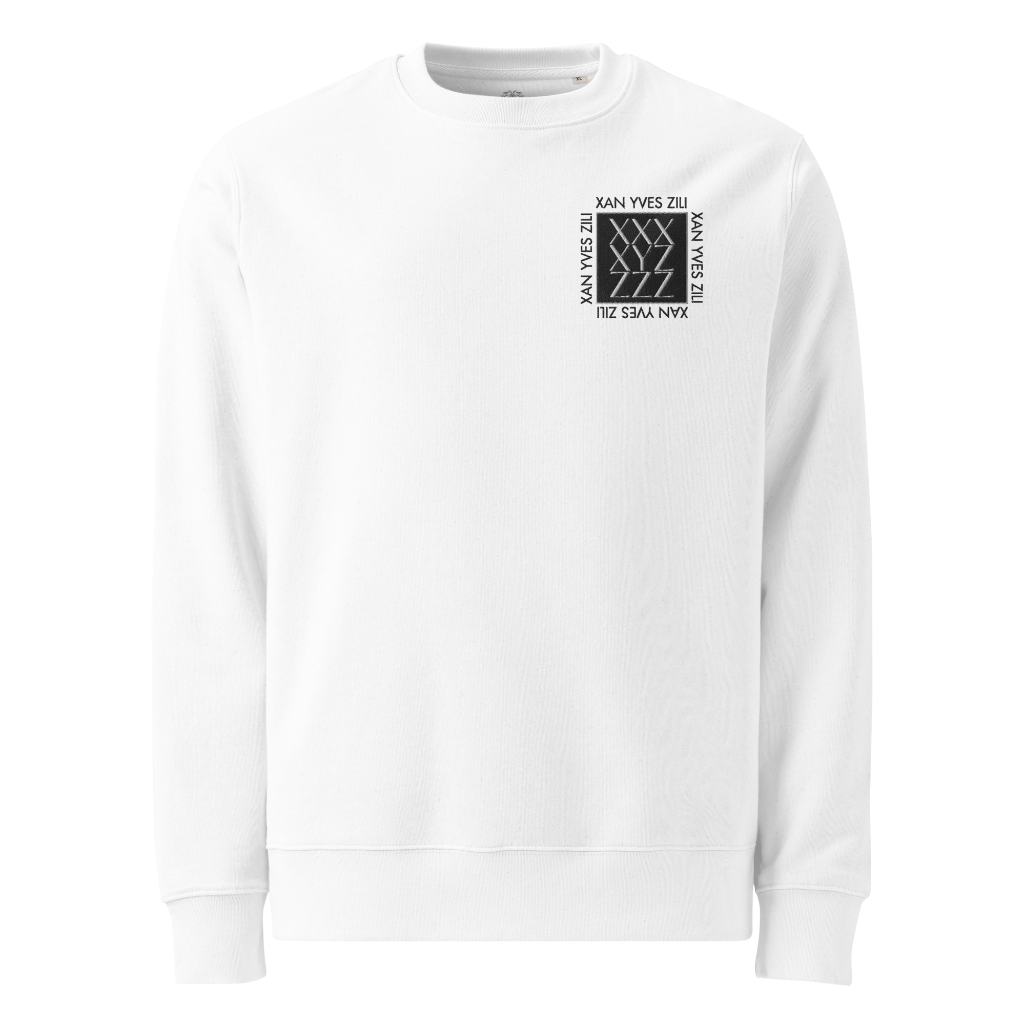 Xan Yves Zili's "The Logo Cube" Premium Essential Eco Embroidered Sweatshirt