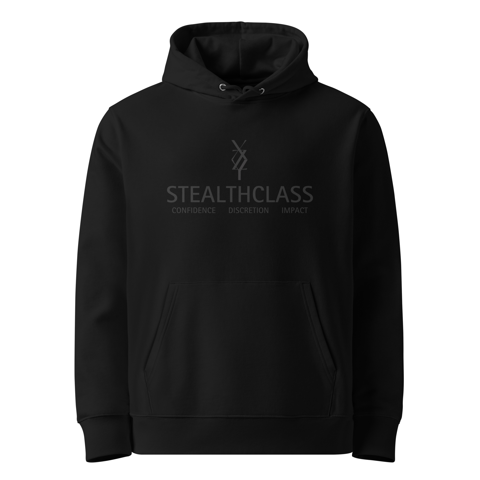 Xan Yves Zili's "StealthClass: Confidence, Discretion and Impact" Essential Eco Hoodie.