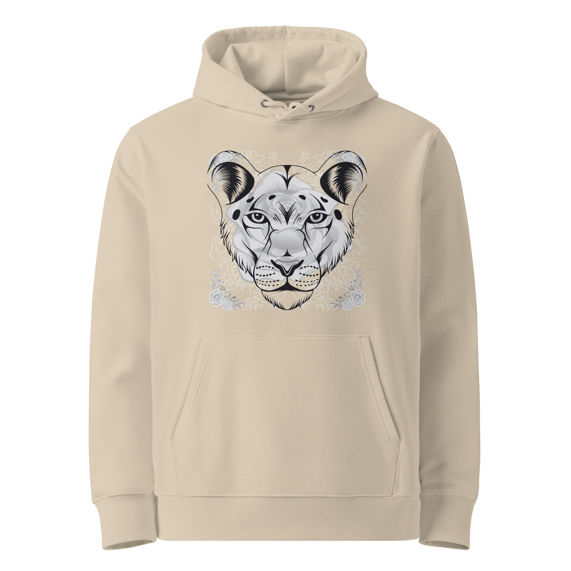 Xan Yves Zili's "Lioness Elegance" Essential Eco Hoodie