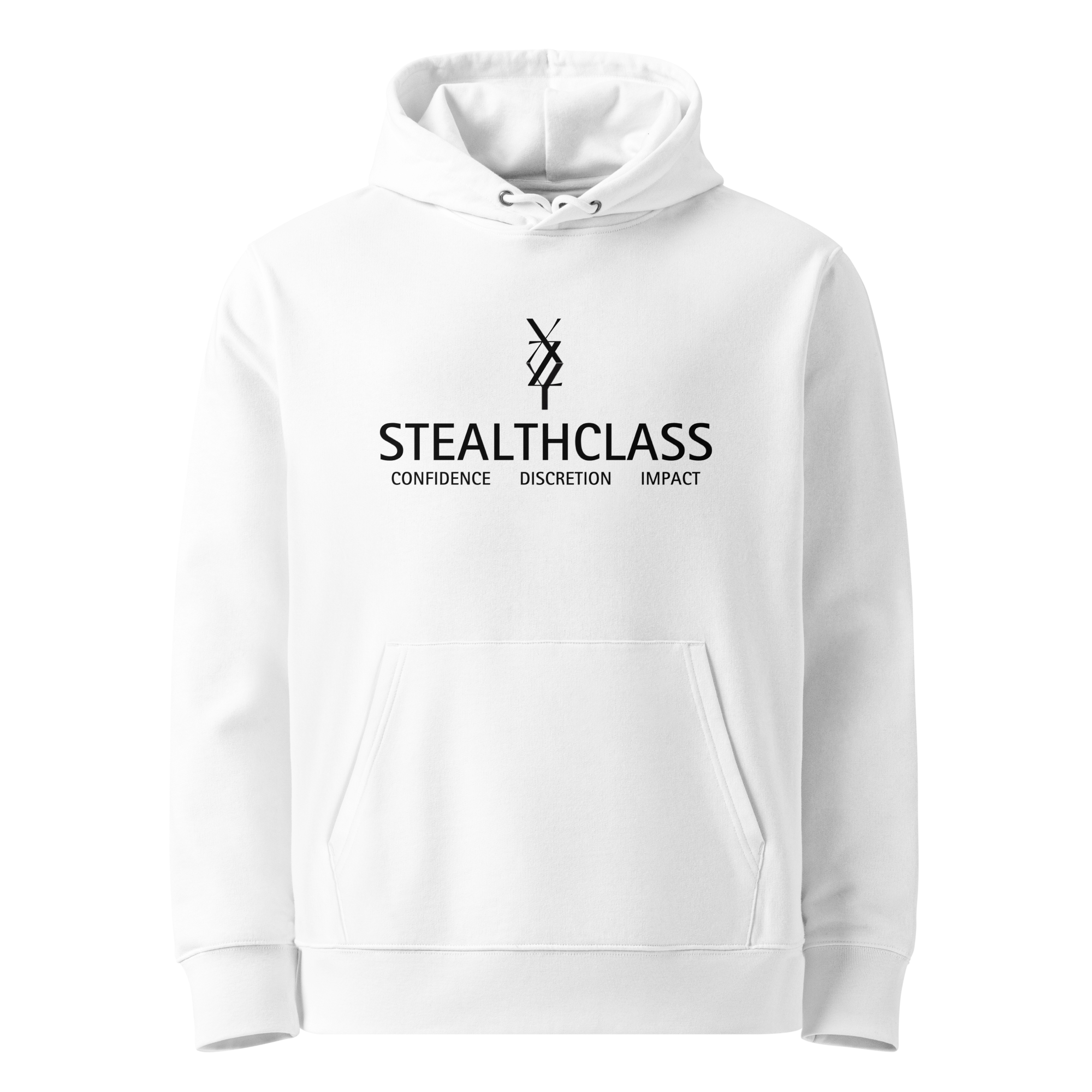 Xan Yves Zili's "StealthClass: Confidence, Discretion and Impact" Essential Eco Hoodie.