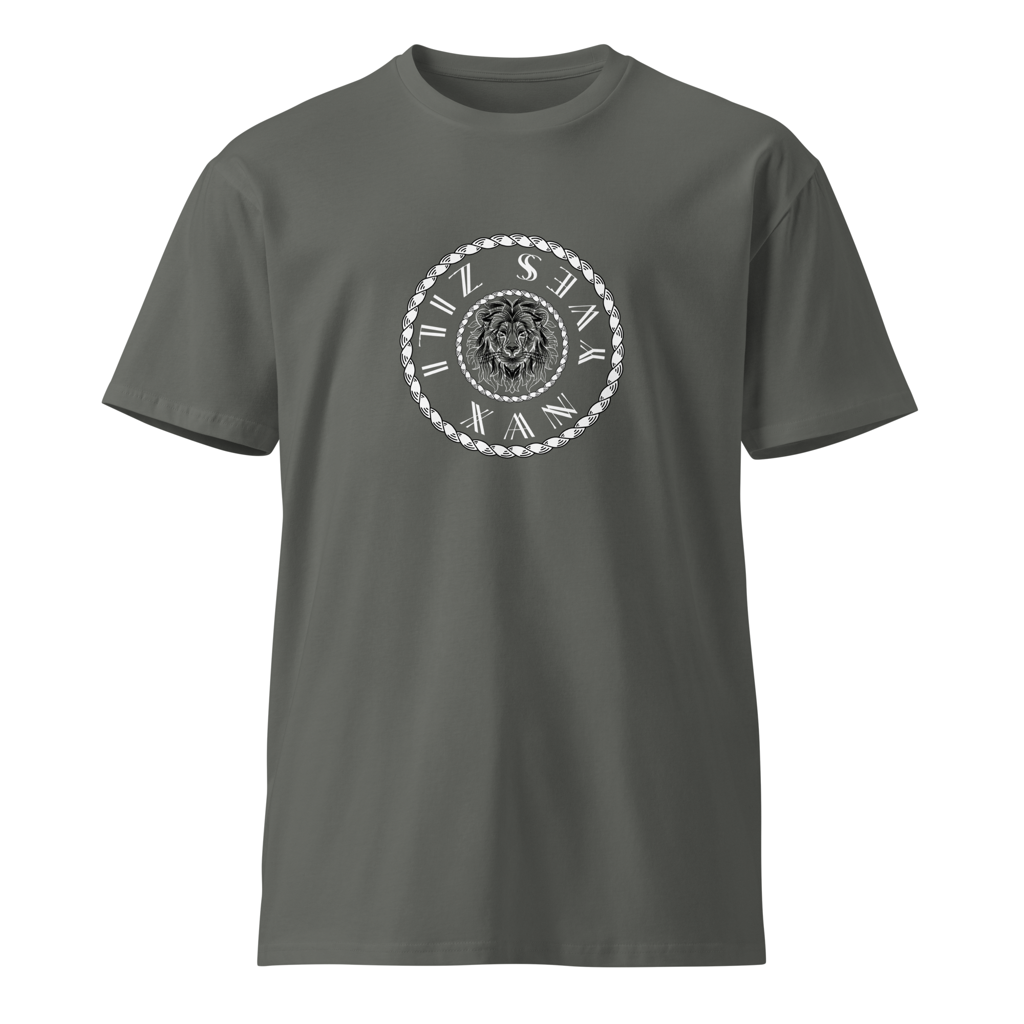 XYZ's Leo t-shirt.